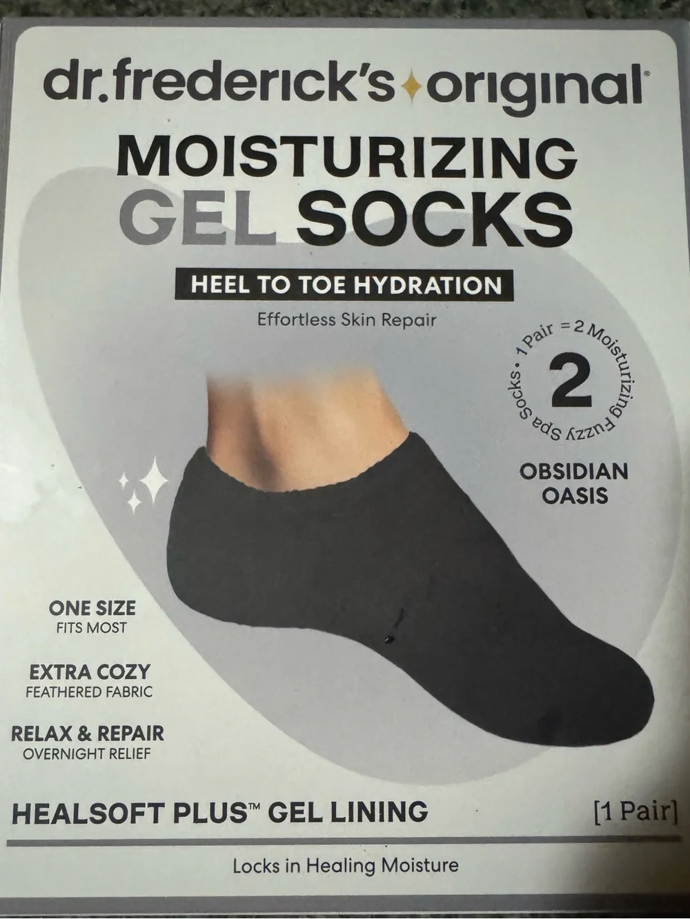 Moisturizing Gel Socks - Obsidian Oasis (Black)